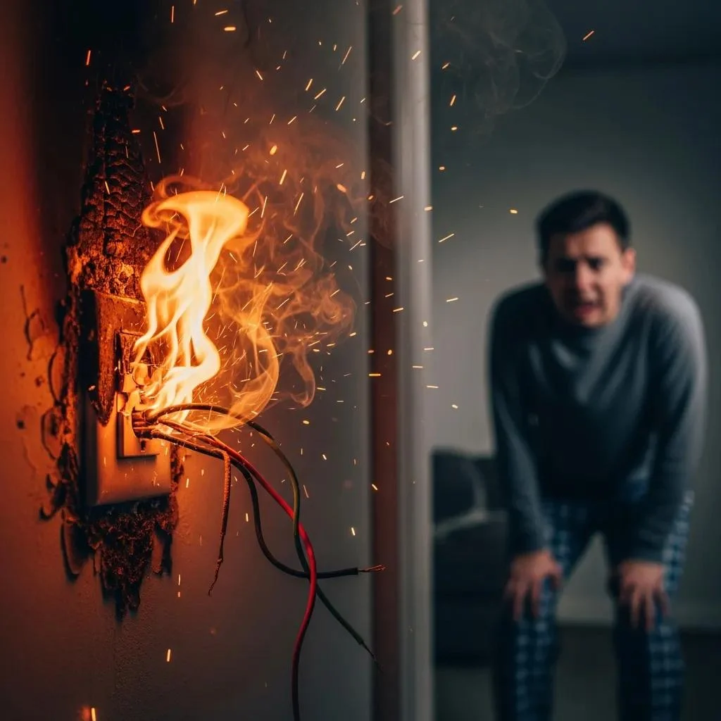 House fire caused by faulty wiring from unlicensed electrician