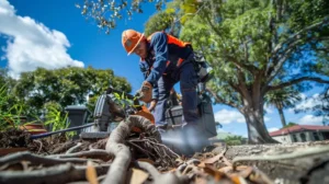 Professional tree root removal service using hydro jetting equipment in Adelaide